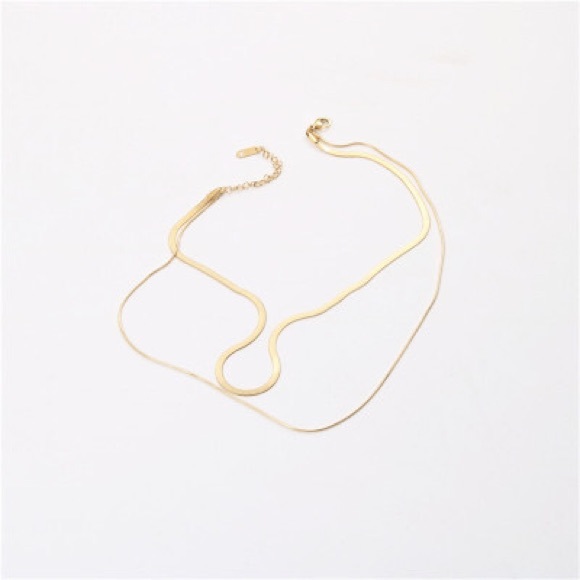 🍀Free with a min of $200 A beautiful snake link double necklace 2/$70 - Picture 3 of 5